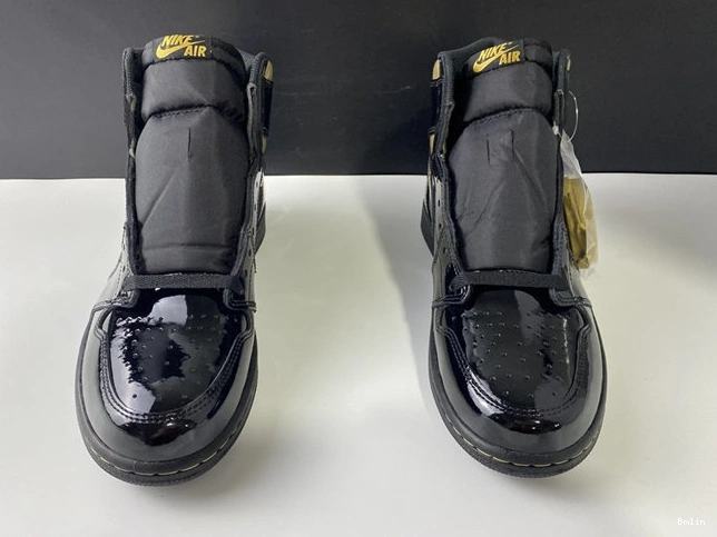 Bmlin shoes Retro 555088- 3771 Black Metallic Jordan1 Gold DailyWear 1015